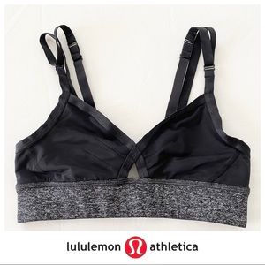Lululemon Black Gray Reversible Strap Sports Bra